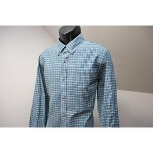 Mountain Khaki Classic Fit Plaid Camp Button Up Long Sleeve Shirt Mens Sz Large